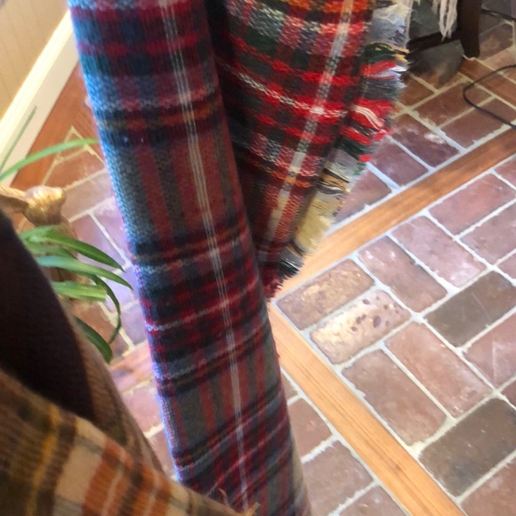 Two Oversized Plaid Scarves - Picture 6 of 6